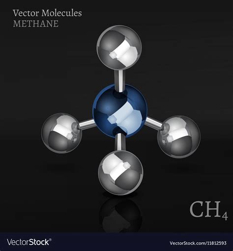 Methane Molecule Royalty Free Vector Image Vectorstock