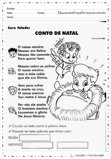 Interpretação De Texto Natal 1 Ano - Texto De Natal Com Interpretação 1 Ano Fundamental - RETOEDU