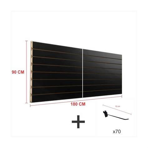 Kit Painel Canaletado Preto Cm P Cm Ganchos Cm Leroy Merlin