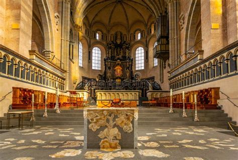 TRIER, GERMANY, AUGUST 14, 2018: Interior of the Cathedral in Trier, Germany Editorial Stock ...