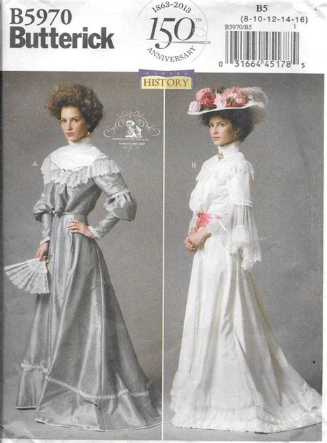 Gibson Girl Costume Butterick 5970 Bodice And Skirt Historical Etsy