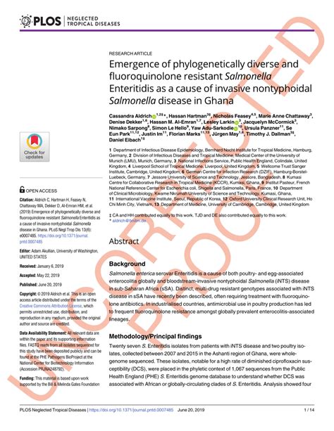 Pdf Emergence Of Phylogenetically Diverse And Fluoroquinolone