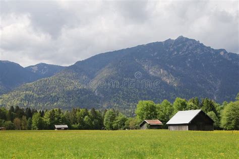 Valley in Garmisch-Partenkirchen, Bavarian Alps, Germany Stock Photo ...