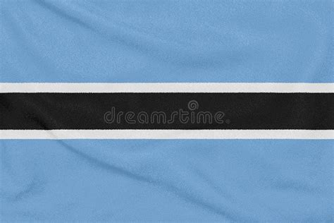 Bandera De Botswana En Tela Texturizada S Mbolo Patri Tico Foto De