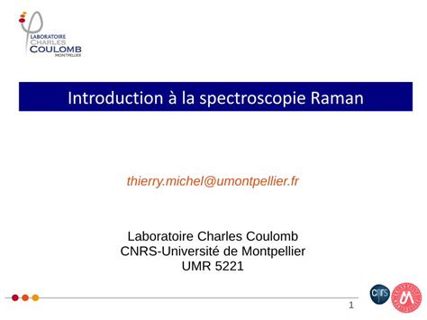 Pdf Introduction La Spectroscopie Raman Fr Introduction