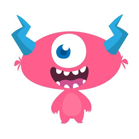 Funny Cartoon Monster Or Alien Illustration 26386750 Vector Art At Vecteezy