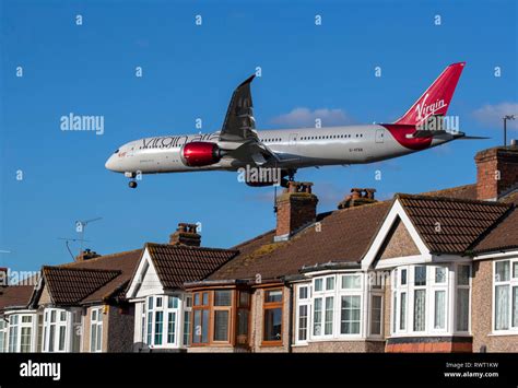 A Virgin Atlantic Airways Boeing Dreamliner Plane Lands At