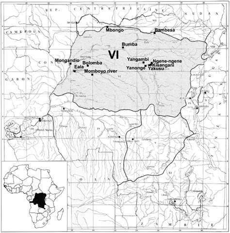 -Map of D.R. Congo with indication of the Central Forest... | Download Scientific Diagram