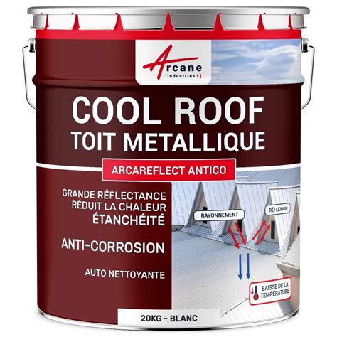 Cool Roof Spécial Toit Métallique Peinture Anti Chaleur Arcareflect