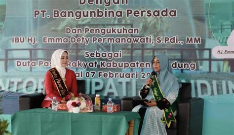 Emma Dety Dikukuhkan Menjadi Duta Pasar Rakyat Kabupaten Bandung VISI