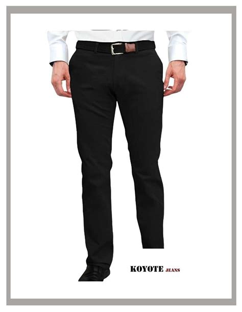 Pantalón Chino Hombre De Pana Elástico Koyote En Negro Confecci