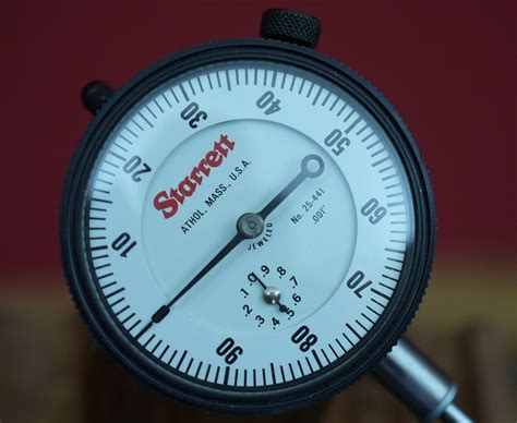 Starrett 25 441j Jeweled Dial Indicator 0 100 Range 001 In Red Box