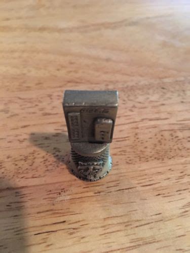 Pewter Coca Cola Thimble With Coke Machine Antique Price Guide