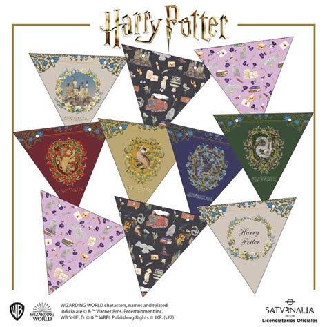 Banderines Triangulares Floral HARRY POTTER OFICIAL