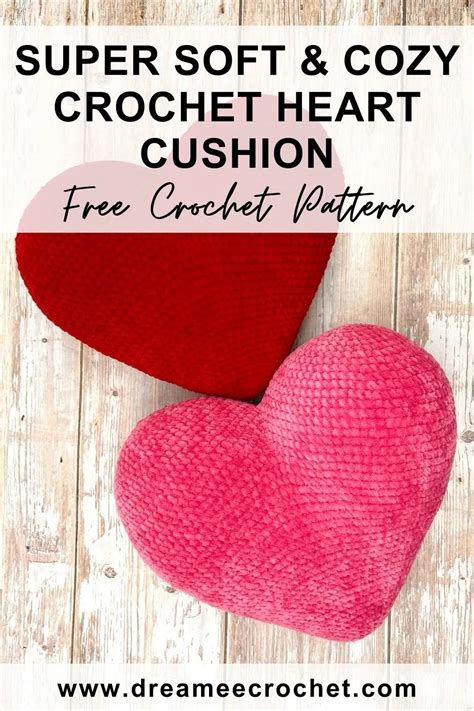 Super Soft And Cozy Crochet Heart Cushion Pattern Free Crochet Pattern Free Amigurumi Heart Pill