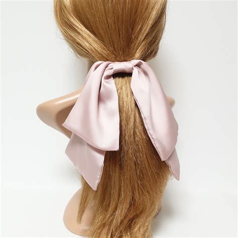 Wow Picks Satin Vertical Layered Hair Bow Glossy Style Fabric Droopy