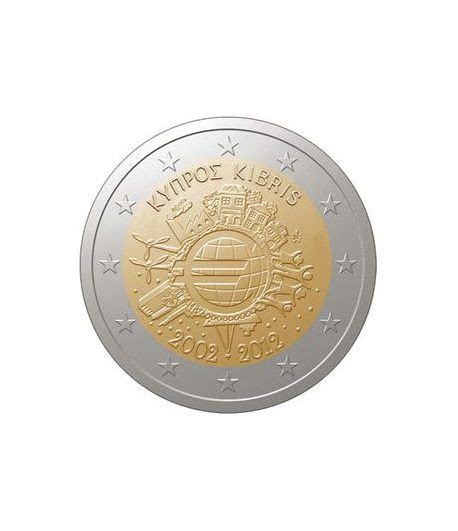 Moneda Chipre 2 Euros 2012 X Aniversario Del Euro