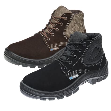 Bota Botina de Segurança Coturno Masculino Marluvas Bico Pvc Epi Ca