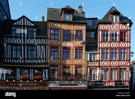 France Seine Maritime Rouen Place Du Vieux Marche Stock Photo Alamy