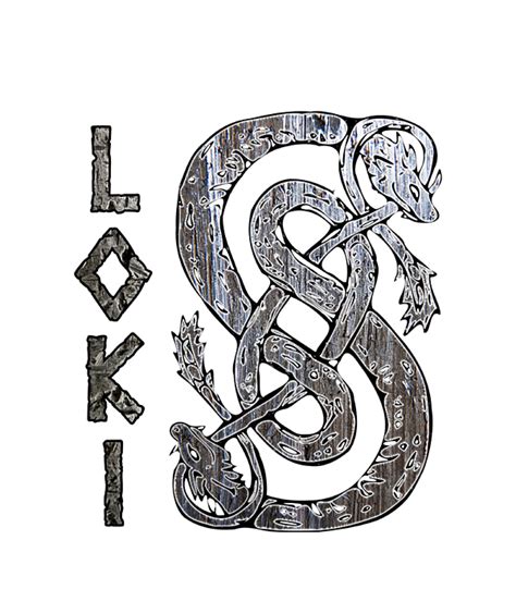 Lokis Symbol The Serpent Vikings Gods Viking Myth Greeting Card For