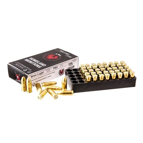 Homeland Munition 9mm Luger 115gr Fmj Ammunition Brownells