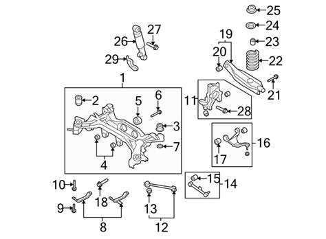 2009 Hyundai Santa Fe Suspension Subframe Crossmember 2WD 4WD