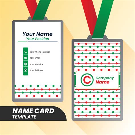 modern name card design . double sided name card design template . flat ...