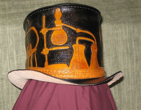 Custom Leather Alchemists Top Hat By Red Wolf Leather