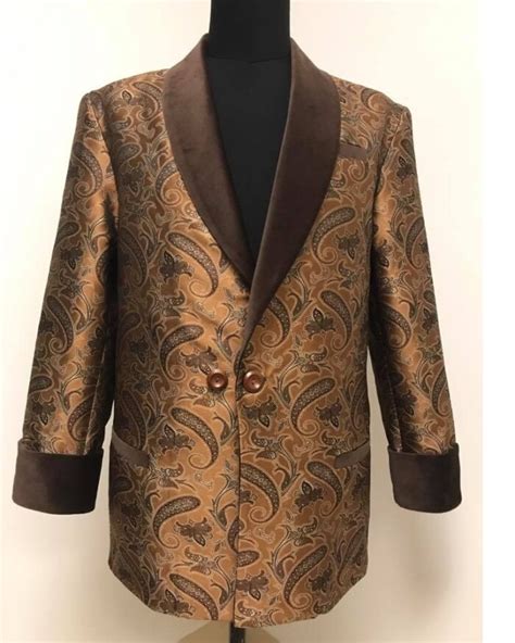 Fabric Polyester Jacquard Eu Classic Paisley Bronze Richard