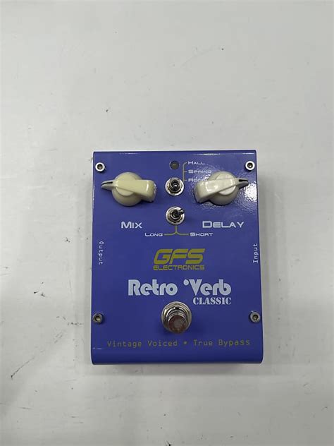 Gfs Guitar Fetish Retro Verb Classic Reverb True Bypass Reverb