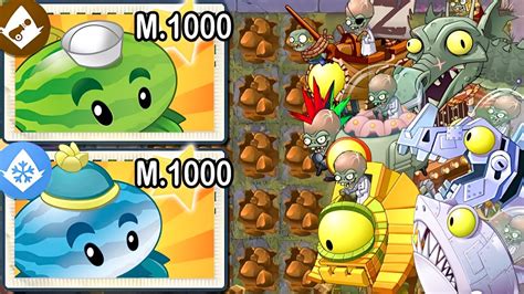 Pvz 2 Challenge M1000 Power Up Melon Pultsnow Melon Pult Vs All Dr