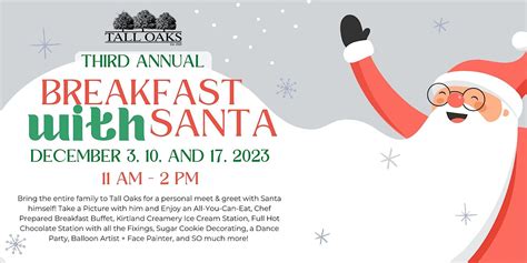 Tall Oaks Signature Event: Breakfast with Santa - December 17 - Geauga News