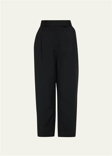 Toteme Deep Pleat High Waist Trousers Bergdorf Goodman