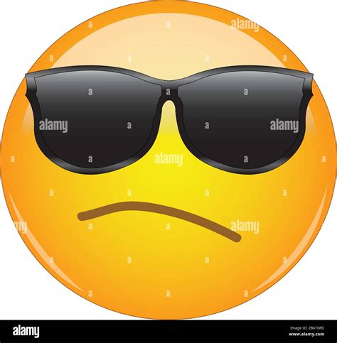 Awesome Snobbish And Arrogant Emoji Wearing Sunglasses Yellow Face