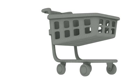 Cartoon Shopping Cart Icon D Model Turbosquid