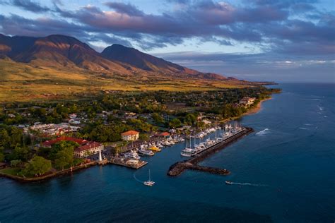 Sunset at Lahaina Harbor | Dronestagram