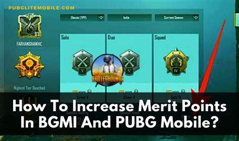 How To Check And Increase Merit Points In Bgmi Pubg Mobile Faster