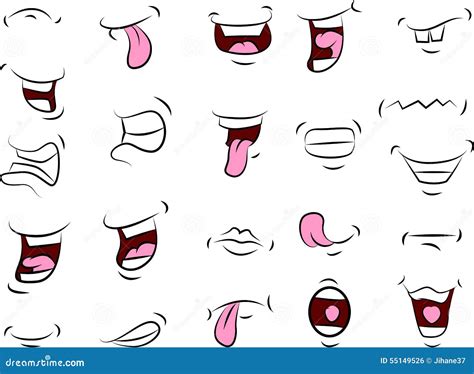 Set Of Mouths Cartoon For Your Design Stock Illustration Image 55149526