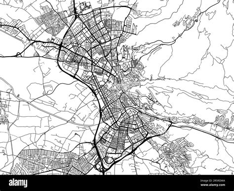 Road map of the city of Granada in Spain on a white background Stock Photo - Alamy