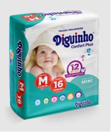 Fralda Infantil Diguinho Confort Plus Mini Tamanho M Unidades