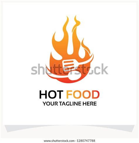 Hot Food Logo Template Design Vector Stock Vector Royalty Free 1280747788 Shutterstock
