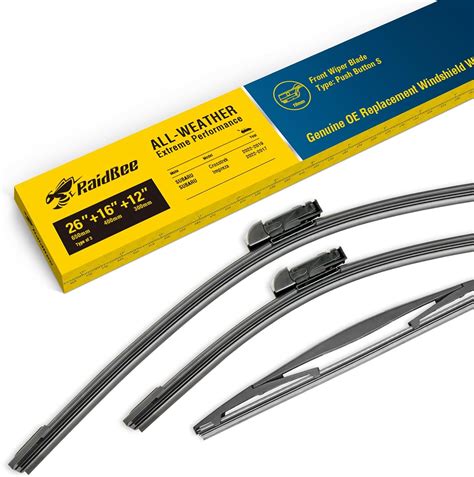 Raidbee Oem Wiper Blades Set Quiet Automotive Replacement Windshield