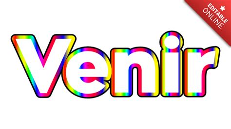 venir text effect generator