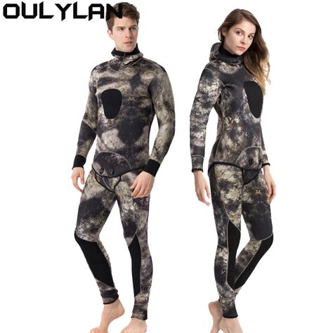 Oulylan Wetsuit Men 5mm 7mm Neoprene Spearfishing Scuba Diving Suit