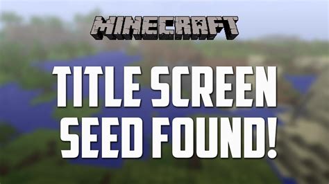 The World Seed For The Minecraft Title Screen Panorama Has Been Found Youtube