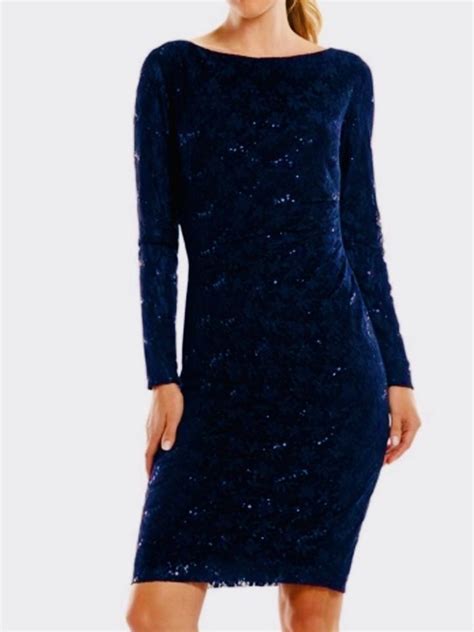 Ralph Lauren Navy Sequin Dress