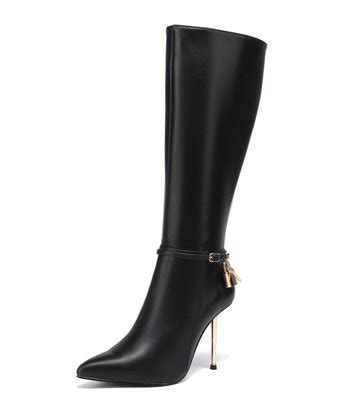 Giaro Leandra Black Matte Knee Boots Shoebidoo Shoes Giaro High Heels