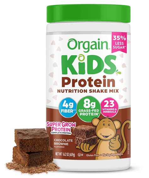 Free Shipping Orgain Kids Protein Powder Shake Mix Chocolate Brownie