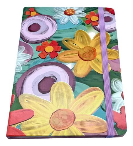 Cuaderno Bullet Journal Libreta Flores Hojas Francesa Meses Sin