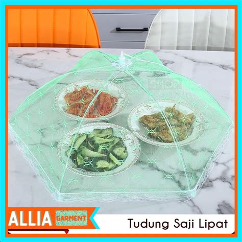 Jual Tudung Saji Lipat Model Payung Renda Penutup Makanan Jaring Anti